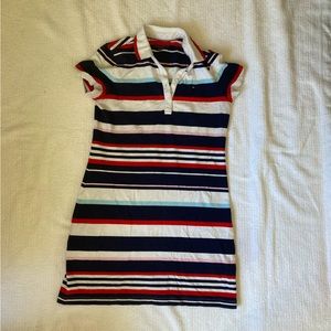 TOMMY HILFIGER STRIPED POLO DRESS